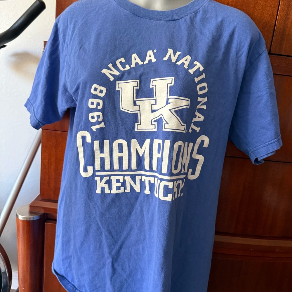 Blue NCAA University ofKentucky Champions T-Shirt